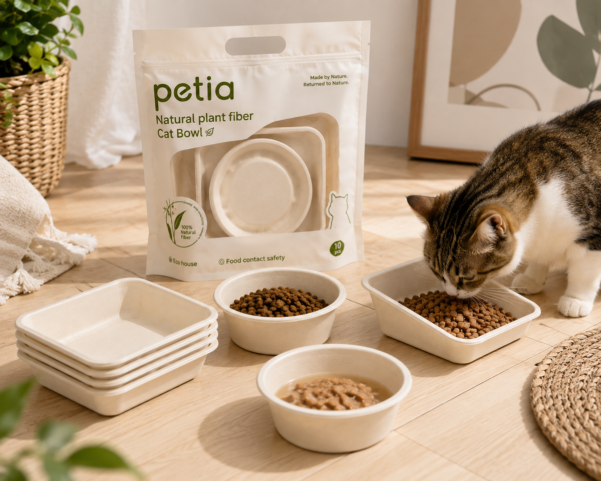 Petia Plant-Fiber Pet Tableware Set