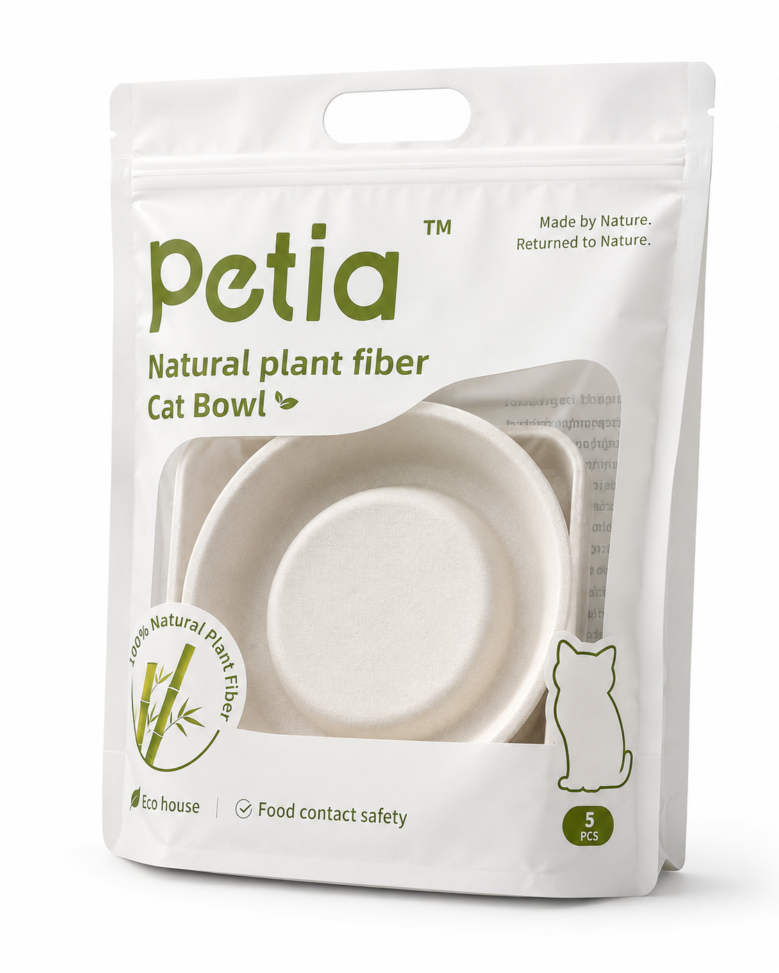 Petia Plant-Fiber Pet Tableware Set